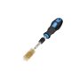 Lot de 38 brosses rondes en acier laiton.