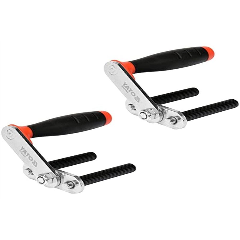 YATO YT-37440 Sangles Transport de plaques de Gypse-Carton, Argent Noir