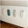 Metrox Lot de 4 humidificateurs en céramique BARI Relief plat à fixer au radiateur Radiateur Diffuseur d'eau Vase mural 333 a168