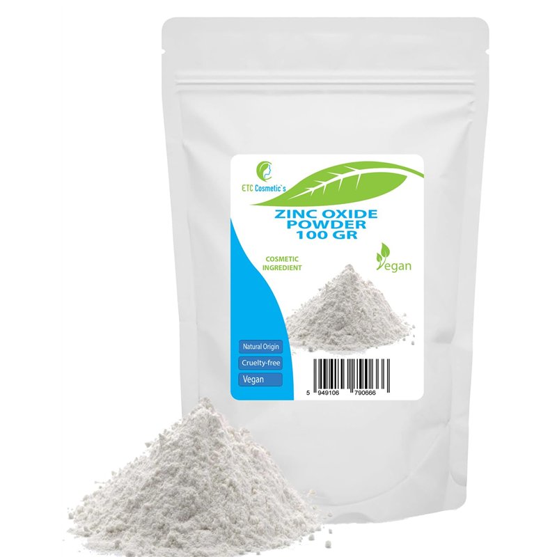 Poudre d'oxyde de zinc - 100 gr - Ingrédient cosmétique, matériau de haute pureté, non nano
