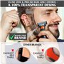 Outil de façonnage de barbe pour homme avec peigne intégré Transparent Modèles de peigne de coiffage pour bouc moustache pattes 