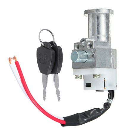 Viviance Batterie Chager Commutateur D’Allumage Serrure avec 2 Clés pour Moto Électrique Vélo Scooter E-Bike
