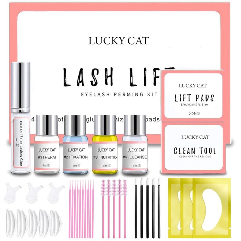 Kit Rehaussement de Cils, 2025 Actualisé Rehaussement Cils, Kit Semi-Permanent de Cils, Professionnel Lash Lift Kit, Durée de Vie de 6 à 8 Semaines, Idéal pour les Salons et à La Maison