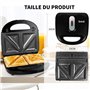 Gotoll Appareil à Croques Monsieur Gaufrier 3 en 1 Machine à Sandwich Maker Gauffre Presse Toaster Pain Plaques Remplaçables 750