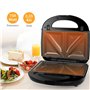 Gotoll Appareil à Croques Monsieur Gaufrier 3 en 1 Machine à Sandwich Maker Gauffre Presse Toaster Pain Plaques Remplaçables 750