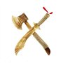 Zhou-long Hache en bois pour enfants - Jouet fait à la main - Jeu d'extérieur en corde de chanvre - Avec tradition chinoise