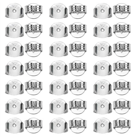 TOAOB 20pcs Fermoirs de Boucles D'oreilles en Argent 925 5 x 5.5mm en Forme de Papillon Support Sécurisé pour Fabrication de Bij
