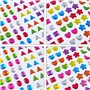 Lvcky 840 pieces Boucles d'oreilles Autocollant 3D Strass Autocollant Filles Boucles d'oreilles à Coller