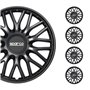 Sparco Enjoliveurs Roma - 14-Pouces - Gris/Noir - Set de 4 pièces