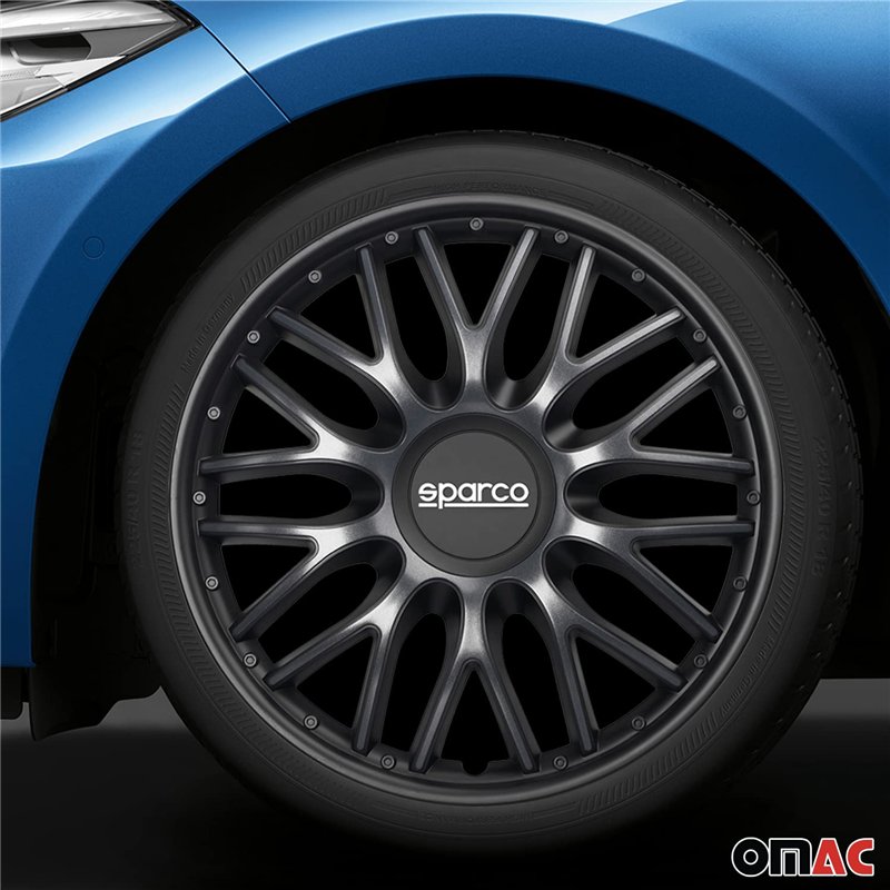 Image secondaire de Sparco Enjoliveurs Roma - 15-Pouces - Gris/Noir - Set de 4 pièces