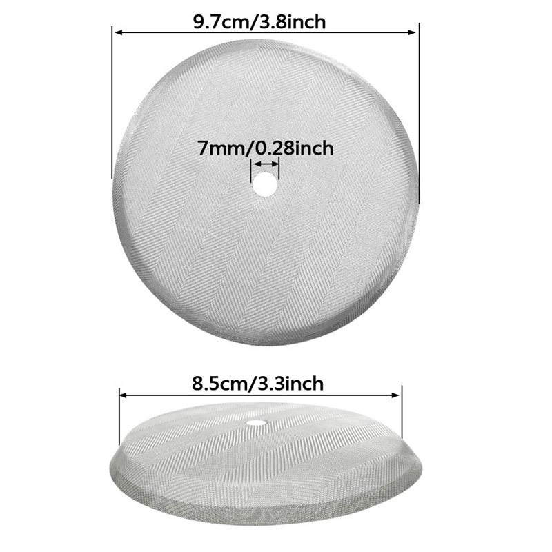Image secondaire de Paquet de 6 filtres à tamis de rechange pour presse française, filtres à mailles réutilisables en acier inoxydable pour cafetière
