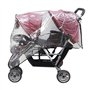 Habillage de Pluie pour Poussette Double Universelle Housse de Pluie Transparent Couverture Anti-Pluie/Protection Pluie et Vent 