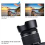 EW63C Pare-Soleil Baïonnette avec Filtre UV pour Canon RF-S 14-30mm F4-6.3 sur Caméra EOS R50 V, EF-S 18-55mm F3.5-5.6 F4-5.6, R