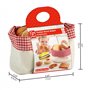 Hape Panier de Viennoiseries en Tissu - Jeu d'Imitation Enfants de 18 Mois et Plus - Accessoires Dinette Réalistes - Fait en Feu