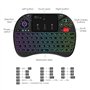 Rii Mini X8 (disposition italienne) Clavier sans fil rétroéclairé (7 couleurs) avec pavé tactile et mollette pour Smart TV, TV B