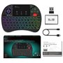 Rii Mini (Nouveauté) Clavier X8 Wireless Français Ergonomique sans Fil avec Touchpad pour Smart TV, Mini PC, HTPC, Console, Ordi