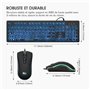 Rii RK105 Ensemble Clavier et Souris USB Rétroéclairé RGB pour Bureau de Domicile/Travail