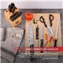 RENBERG Tenessy | Couteaux de cuisine | set complet de 15 pièces avec support en bois | parfait pour couper tous types d'ingrédi