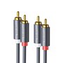 UGREEN 2M Câble RCA 2 Mâle vers 2 Mâle Câble Cinch Audio Stéréo Compatible avec Lecteur DVD Platine CD Haut Parleur Amplificateu