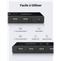 UGREEN USB 2.0 Switch Ports pour 2 PC Entrées 4 Sorties Commutateur pour Clavier Souris Disque Dur Externe Imprimante Scanner Câ