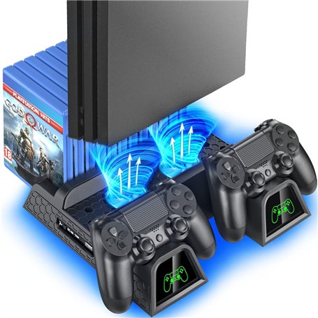OIVO Support PS4 avec Ventilateur de Refroidissement PS4 pour Playstation 4/PS4 Slim/PS4 Pro