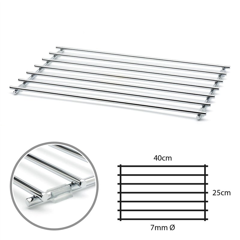 Image secondaire de CKB LTD® – Dessous de plat taille moyenne, rectangulaire en acier chromé, protection de plan de travail en métal pour poser cass