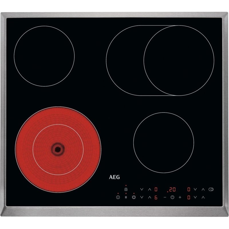 AEG HK634060XB Noir Intégré (placement) Céramique 4 zone(s)