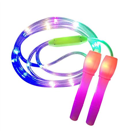 Einsgut Corde à sauter à LED pour enfants - Longueur réglable - Corde à sauter - Corde à sauter - Corde à sauter idéale pour le