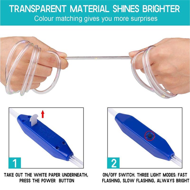 Image secondaire de Einsgut Corde à sauter à LED pour enfants - Longueur réglable - Corde à sauter - Corde à sauter - Corde à sauter idéale pour le 