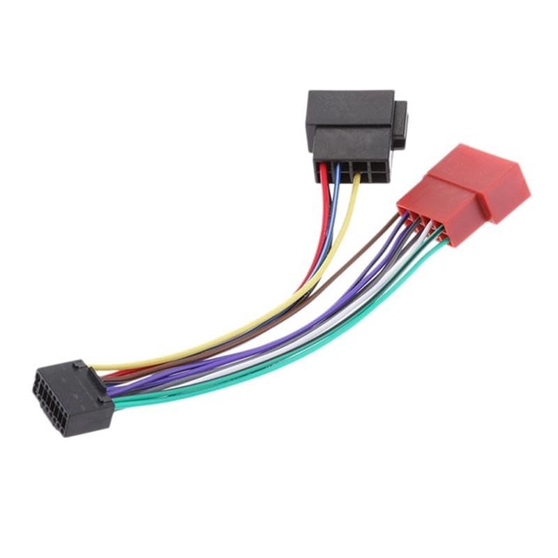 Image secondaire de Sound-way Câble Adaptateur Faisceau Adaptateur fiche ISO Radio Compatible avec autoradio JVC/Kenwood 16 Pin 22x10 mm