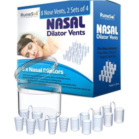 Runesol Ecarteur de Narine x 8, Dispositif Anti Ronflements Dilatateur Nasal, il Ronfle Dilatateur Nasale, Écarteur Nasal pour l Runesol Ecarteur de Narine x 8