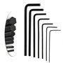 WOWOWO 7 pièces 0.7mm-3mm Mini hexagone Hexagonal clé Allen Ensemble clé Tournevis Trousse à Outils