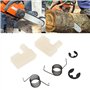 WOWOWO 6 pièces (2 Ensembles) pièces d'outils scie à chaîne Volant de démarrage cliquet + Ressort + Clip
