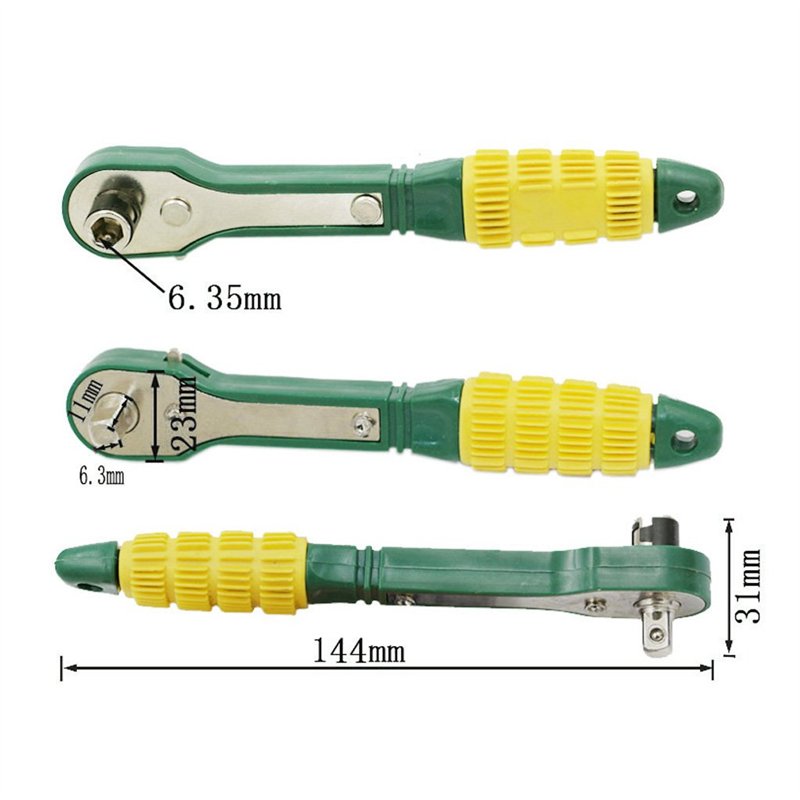 Image secondaire de Buwei Mini clé à cliquet Rapide 1/4 Tournevis clé à Douille Rapide Outils de réparation
