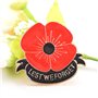 YAQINUO Broche coquelicot rouge avec inscription « Lest We Forget » pour homme et femme