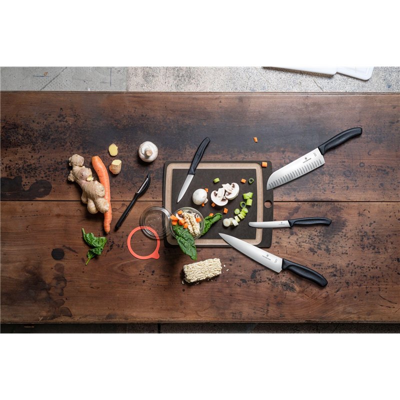 Image secondaire de Victorinox Swiss Classic, Jeu de Couteaux de Cuisine, 5 Pièces en Boîte Cadeau, Lame en Acier Inoxydable, Noir