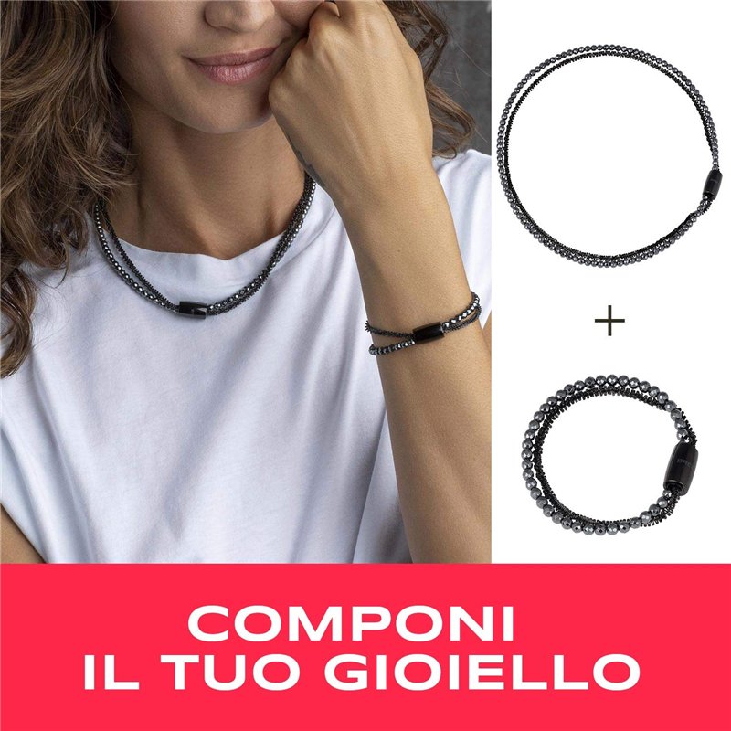 Image secondaire de Breil - Collier en acier Collection MAGNETICA SYSTEM avec tour de cou double chaîne Stardust pour femme