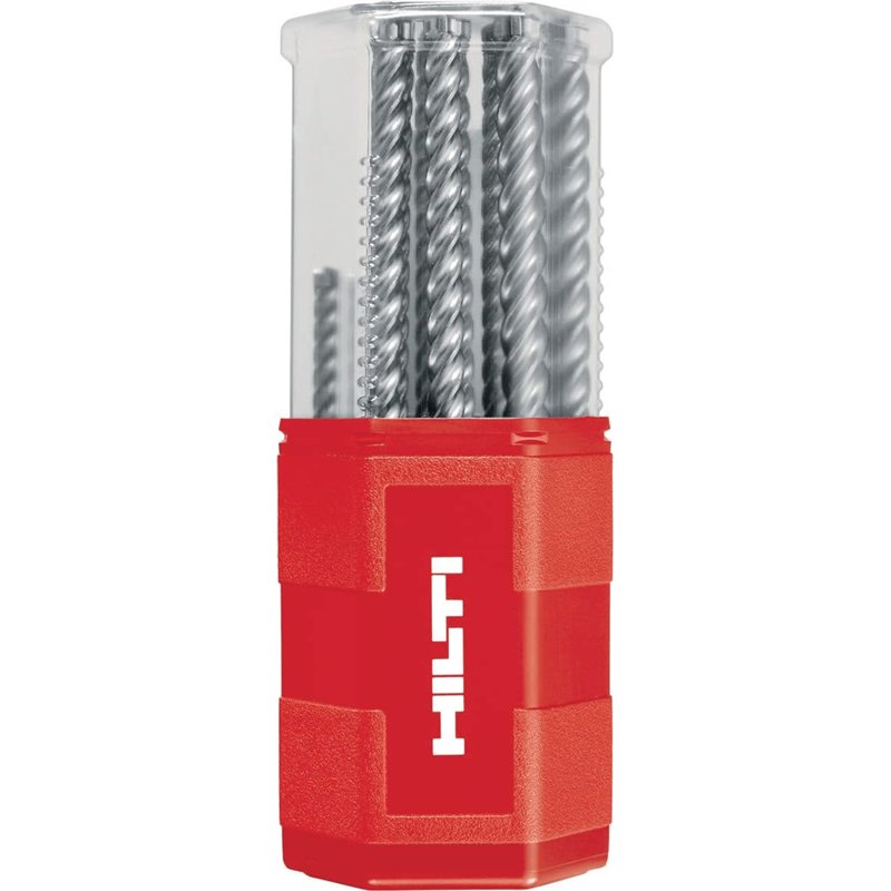 Hilti 411215 Lot de 12 forets à percussion SDS Plus TE-CX L1 (5-10 mm) pour perceuses d'ancrage en béton ondulé Classe : ultimat