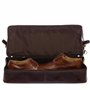 SID & VAIN Sac de Voyage Compartiment Chaussures Kingston Cuir véritable | fourre-Tout Besace Week-End XL Grand Marron | Sac Spo