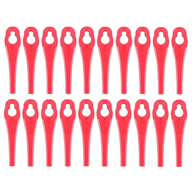 Lot de 100 lames de rechange compatibles avec Parkside PRTA 20 Li A1, lames en plastique pour coupe-bordure Parkside LIDI sans fil