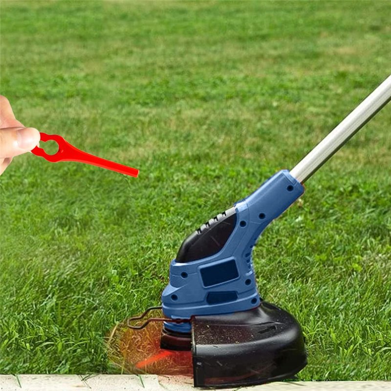 Image secondaire de Lot de 100 lames de rechange compatibles avec Parkside PRTA 20 Li A1, lames en plastique pour coupe-bordure Parkside LIDI sans fil