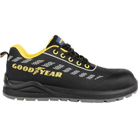 GOODYEAR Mixte Chaussures de sécurité S1P Noires et Jaunes sans métal numéro 43