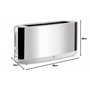 Alessi SG68 Grille-Pain Design avec Chauffe Croissants Acier Inoxydable et PC Blanc