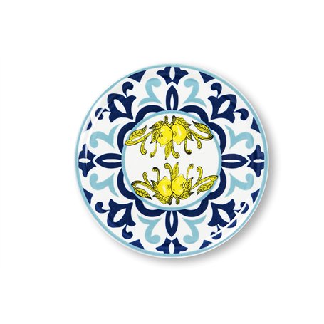 Excelsa Amalfi Lot de 6 assiettes à pizza en porcelaine