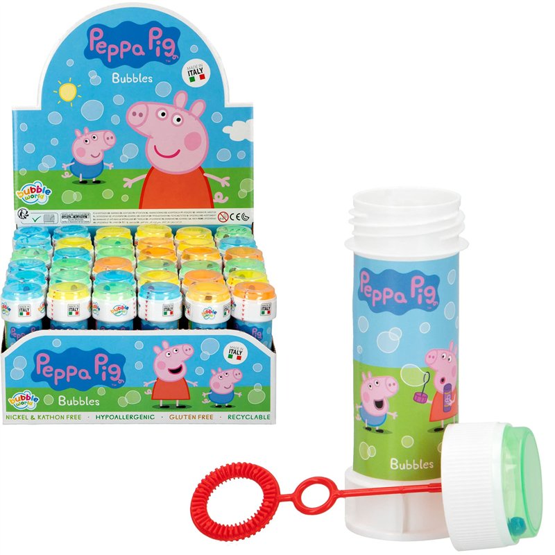Dulcop- Peppa Pig Bulles de Savon, 103597000, Multicolore lot de 36 pièces