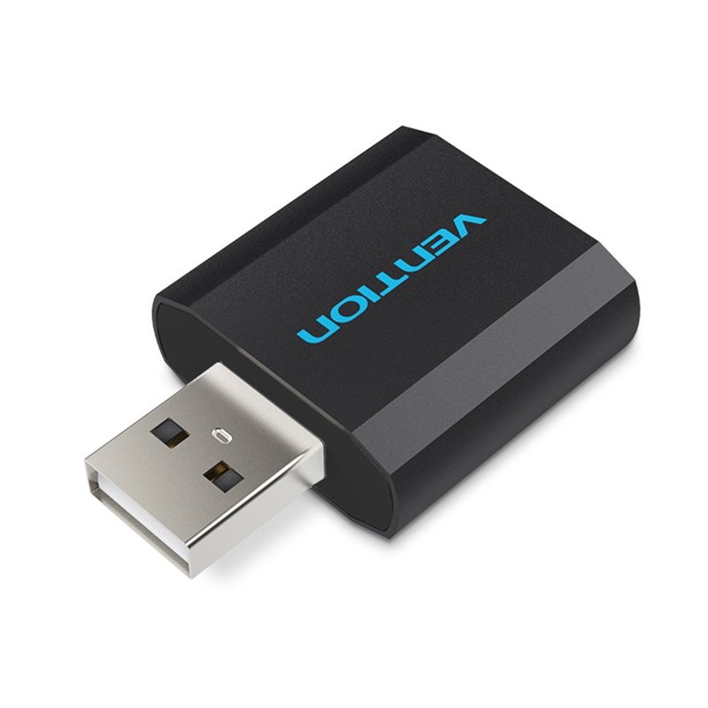 Image secondaire de VENTION Carte Son Externe, Adaptateur USB Audio Jack 3,5mm Carte Son USB Plug Play, Boîtier en Aluminium, Compatible avec PC, Ma