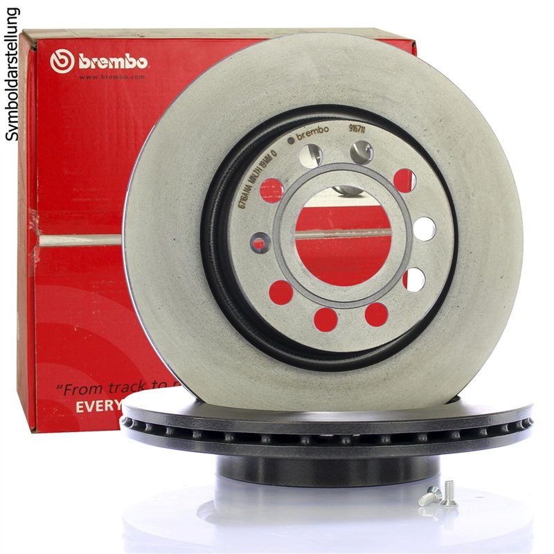 Brembo 08.9719.11 - Disque de Frein Arrière avec revêtement anti-corrosion UV - Jeu de 2 disques