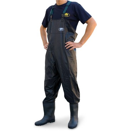 Lineaeffe Scaphandre PVC Chest Black Taille 41 Waders de Pêche Respirant Néoprène Tour de Poitrine Pantalon Cuissardes