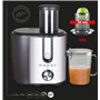 BEPER 90.424 Extracteur de Jus Centrifugeuse, Argent/Noir, 2.5 L, 800 W