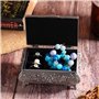 Boîte à bijoux sculptée en métal vintage, coffret de rangement de bijoux petit coffre de rangement décor victorien boîte-cadeau
